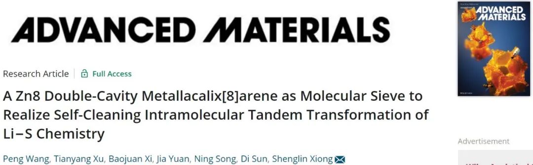 ​山大熊胜林AM：催化剂活性位点的自清洁助力高性能锂硫电池！