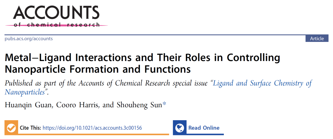 PNAS与Acc. Chem. Res.综述共同聚焦！从构-效角度阐述：表面配体修饰金属催化剂