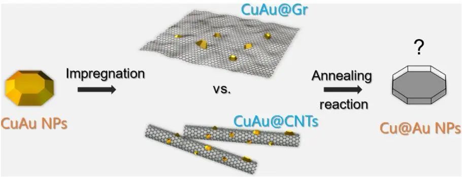 天大​Nano Res.：碳负载CuAu纳米颗粒的氧化诱导相分离用于电化学还原CO2