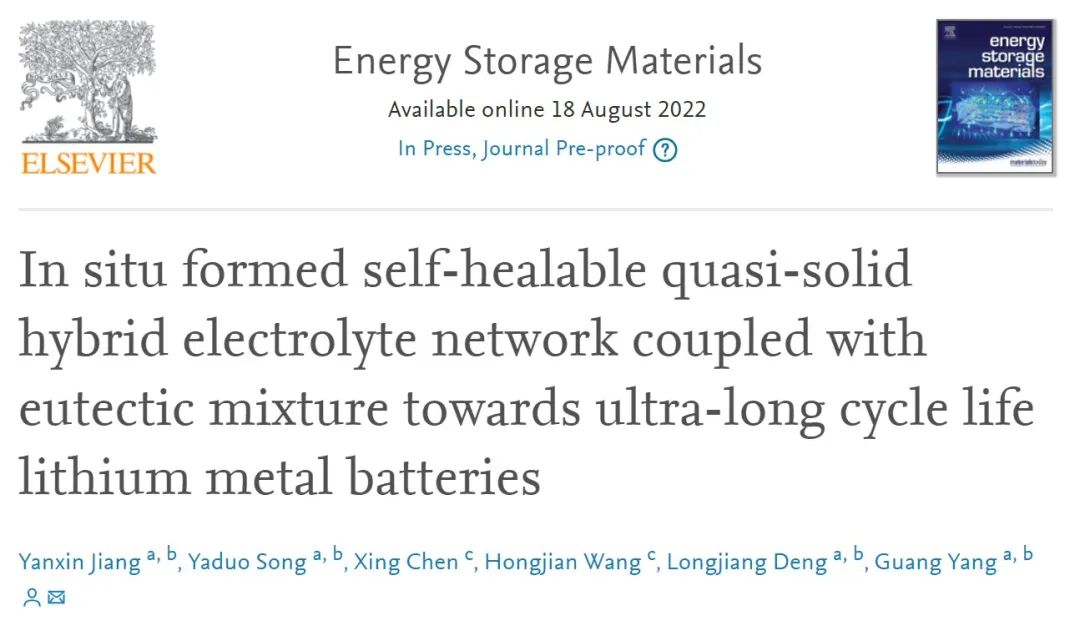 ​杨光EnSM：5C循环1000圈，超长循环寿命锂金属电池！