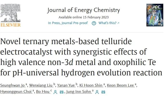 ​J. Energy Chem.：酸性、中性、碱性环境下都想实现高效的析氢反应？设计三元金属电催化剂！
