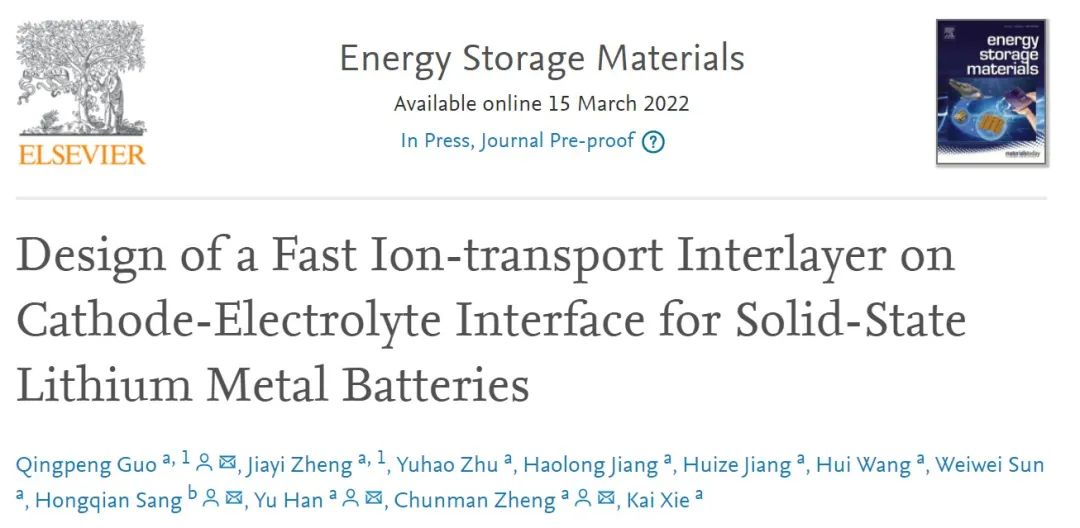 EnSM：快速离子传输中间层助力固态锂金属电池