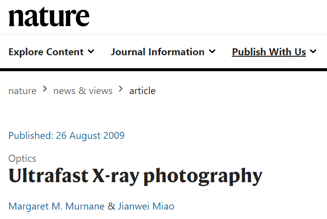太强了！10篇Nature、Science正刊，X射线和电子新颖成像方法的先驱ULCA缪建伟