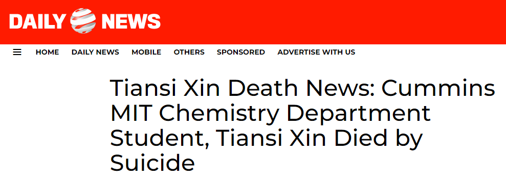 意外还是阴谋？中国27岁天才化学博士生在麻省理工实验室突然身亡…