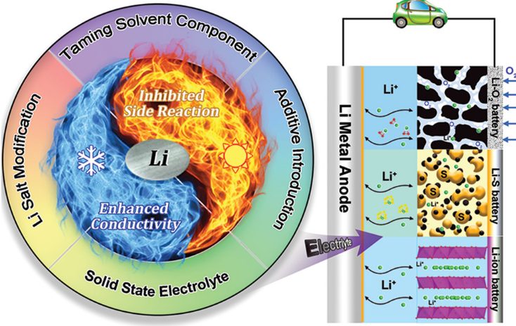 陈忠伟/王新Adv. Sci.：面向极端温度应用的锂金属电池电解质设计