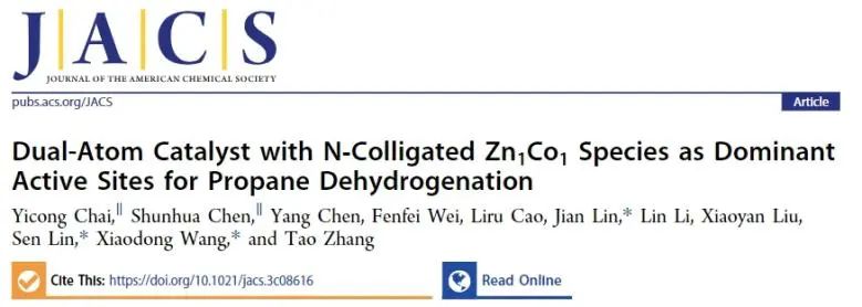王晓东/林坚/林森JACS：构建Zn1Co1/NC双原子催化剂，用于促进丙烷脱氢反应