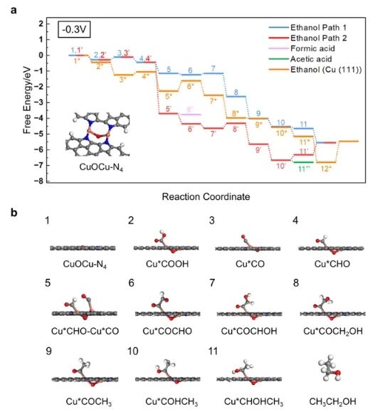 ​南大JACS: CuOCu-N4耦合Cu-N4中心，实现低过电位下电催化CO2还原为乙醇