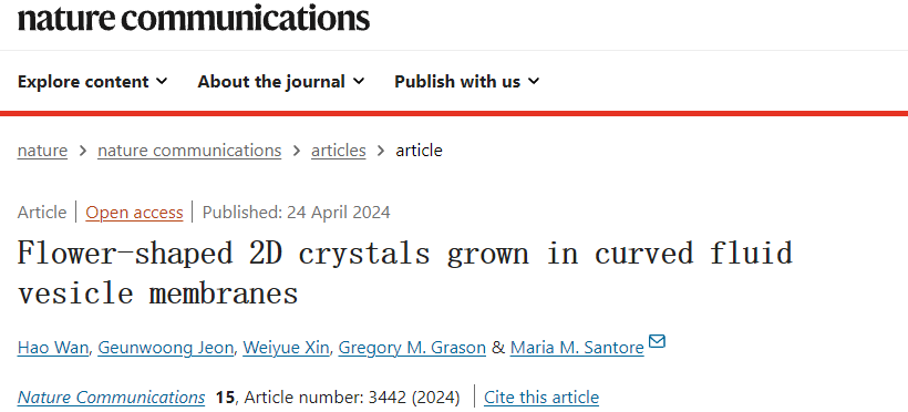 Nature子刊：控制二维晶体形态的生长！